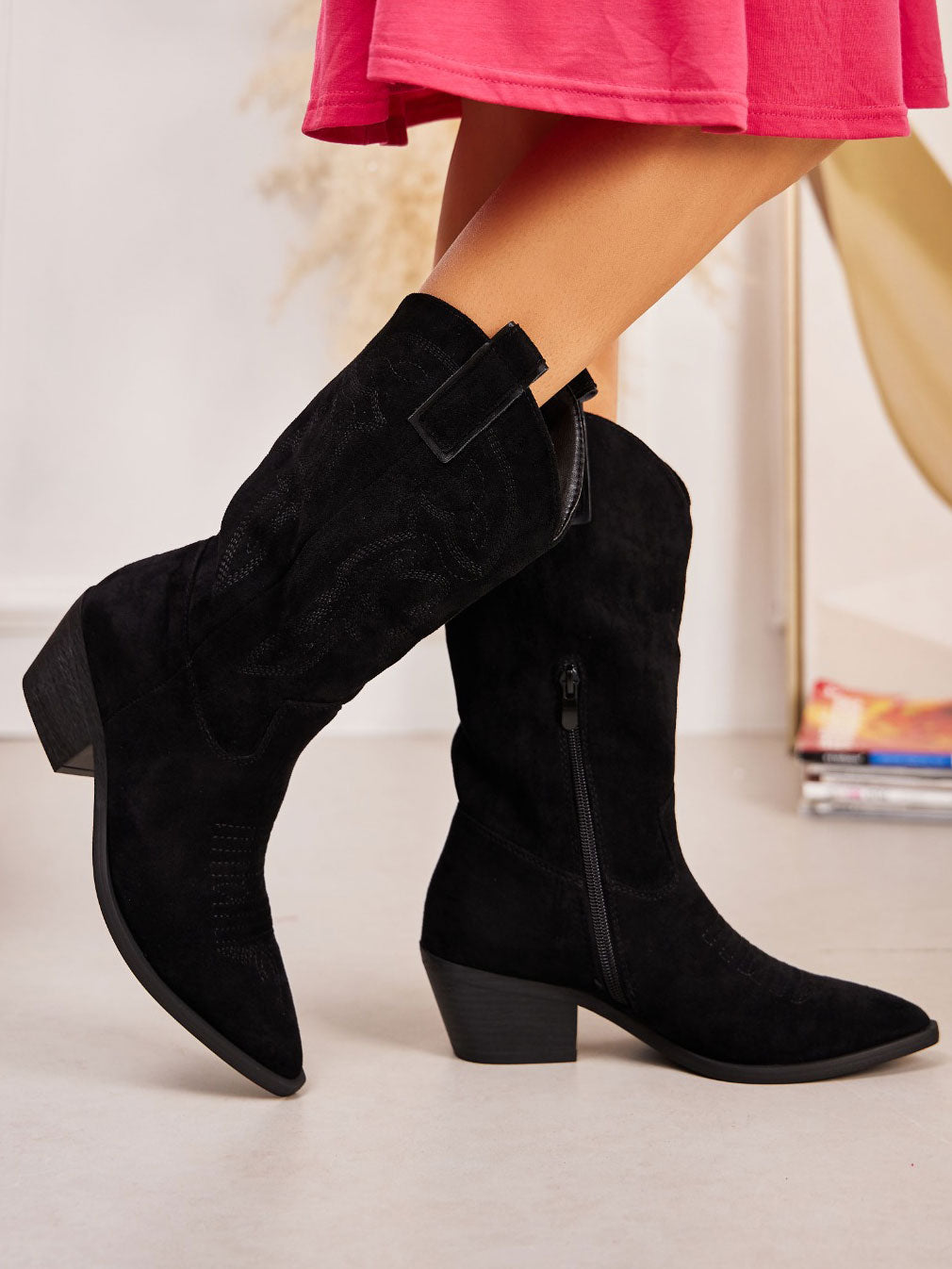 Kate - Cowboystøvler med lille hæl